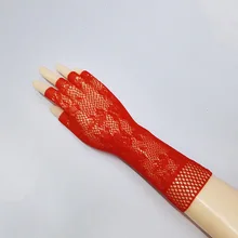 Новинка, 7 цветов, сексуальные сетчатые перчатки, сетчатые рукавицы, перчатки без пальцев, на шнуровке, сексуальное нижнее белье, этикет, перчатки для литургии, 610
