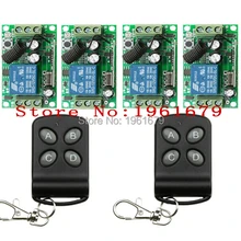DC 12 В RF беспроводной пульт дистанционного управления 1 канал интеллектуальная домашняя система 200 м 2 передатчика+ 4 приемника