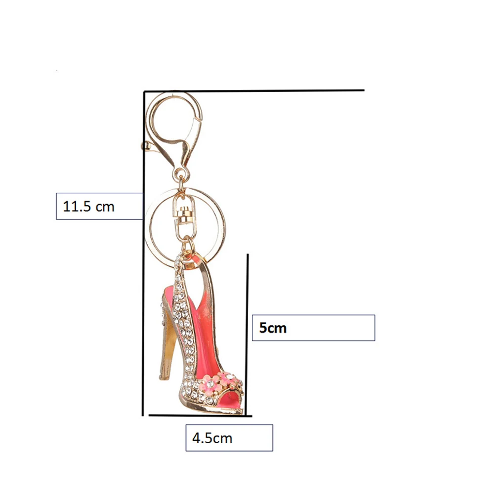 1 шт. брелок для ключей из сплава на высоком каблуке, брелок для ключей со стразами, брелок для ключей, Подарочный мешок декоративный для девочек