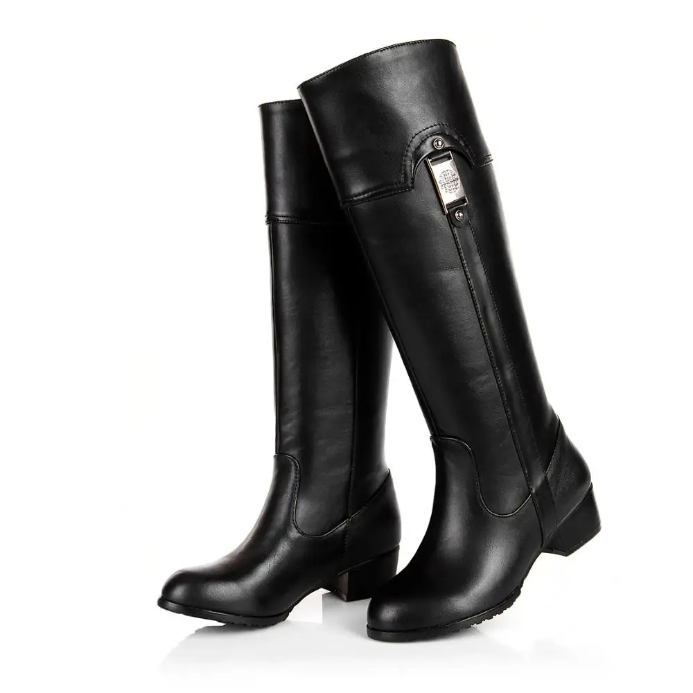 

China leather high boots 31-45 yards professional custom size change around the circumference