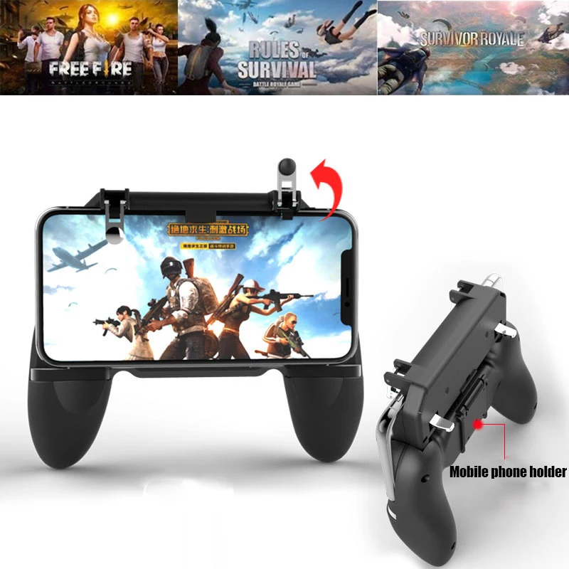 

All in One PUBG Mobile Gaming GamePad Fortnit Free Fire PUGB Mobile Game Controller Joystick Metal L1 R1 Trigger