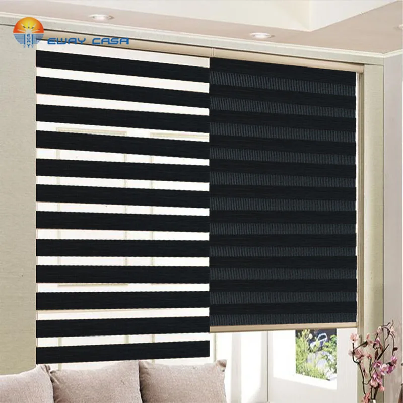 Us 32 95 Eway Casa Customized Faux Linen Blackout Roller Zebra Blinds Uv Blocking Bedroom Blinds Estores Shutters Home Blinds No Zb 100 In Blinds