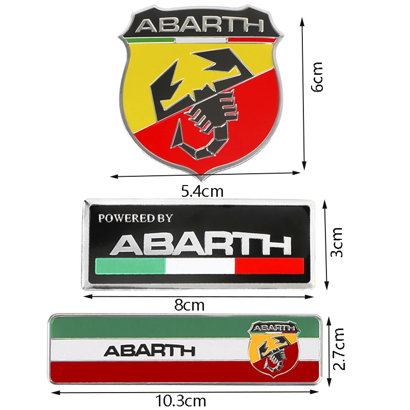 Металлический алюминиевый стикер с изображением Италии Scorpion клей Abarth значок наклейка эмблема для Фиат виаджио Abarth Punto 124 125 500 стайлинга автомобилей