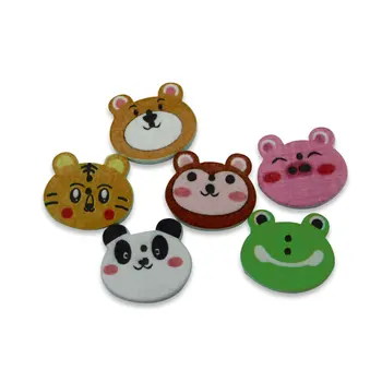 

50pcs Mixed Animals Wooden Sewing Buttons For Clothing Needlework Scrapbooking Wood Botones Decorative Crafts Diy Accessories
