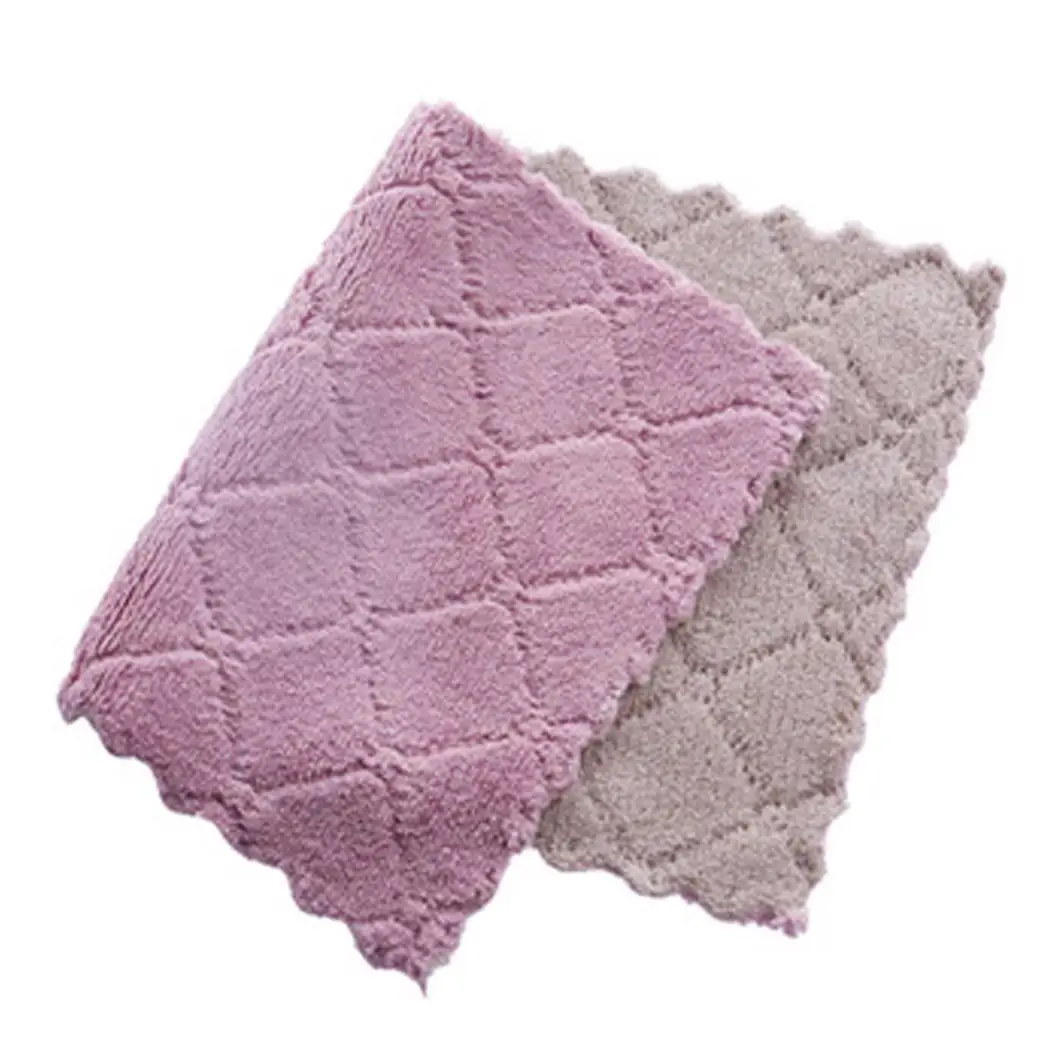 

Thicken Water Oil Kitchen Absorption Double Home Dish Cloth Non-stick Cleaning Decontamination Layers Kitchen