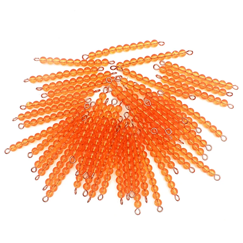 Montessori Materials 45Pcs Golden Beads Decimal Number System Binary System Thousand Carry System Preschool Education for Child 5