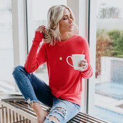 2019 New Autumn Winter Sweater For Female Solid Cross Loose Knitting Pullover Long Sleeve O-Neck Jumper Women Winter Clothes 2019 New Autumn Winter Sweater For Female Solid Cross Loose Knitting Pullover Long Sleeve O-Neck Jumper Women Winter Clothes