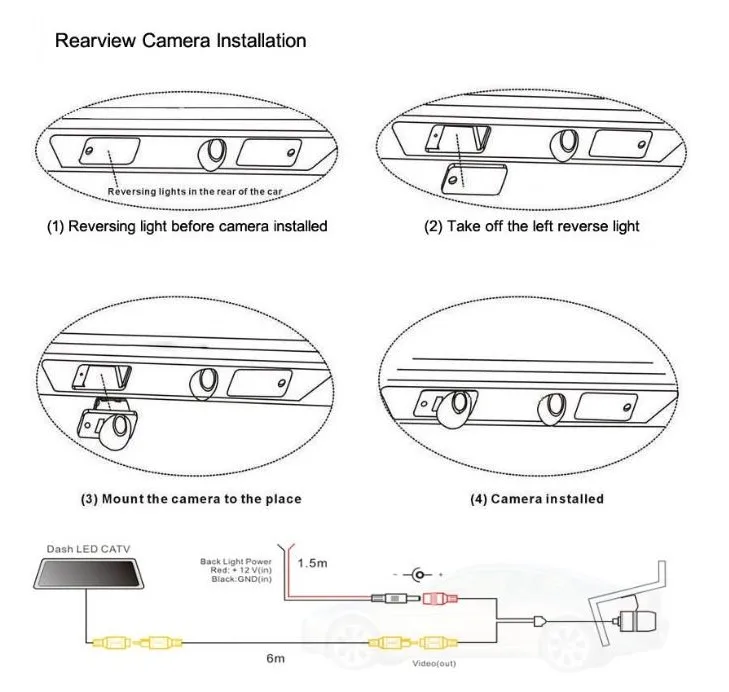 Автомобильная камера заднего вида для Jeep Compass CCD HD ночной водонепроницаемый багажник транспортного средства камера