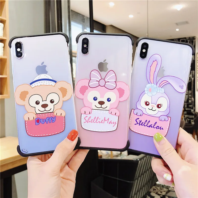 

Borderless Cute Cartoon Stellalou Duffy Shellie May Phone Cases for Apple IPhone 7 8 Plus X XR XS MAX No Border Protective Cover