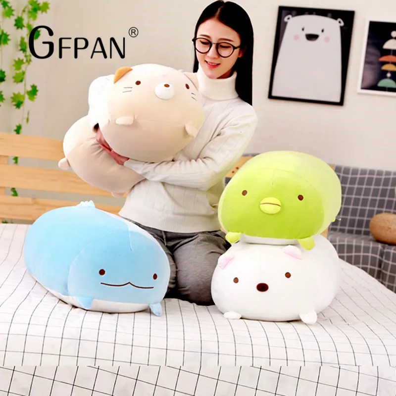 Популярные подушки 30/60 см Kawaii японской анимации Sumikko Gurashi мягкая плюшевая игрушка с мультипликационной куклой и вечерние подарок для детей