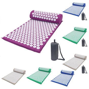 

Massager Acupuncture Massage Mat Set Fitness Massage Cushion Body Pain Relieve Spike Mat Yoga Mat with Pillow Drop Shipping