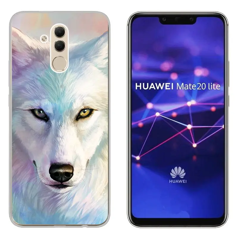 sFor Huawei Mate 20 Lite Patterned Clear Slim Ultra Thin Soft TPU Gel Case Cover (31)