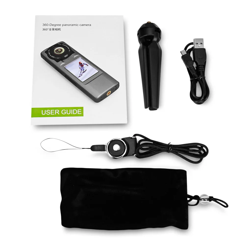 Amkov VR-P360 V360 Handheld 4K WIFI 360 Cameras 15fps Dual 220 HD Wide Angle FishEye Lens Panoramic Cameras 360 Cam Support VR