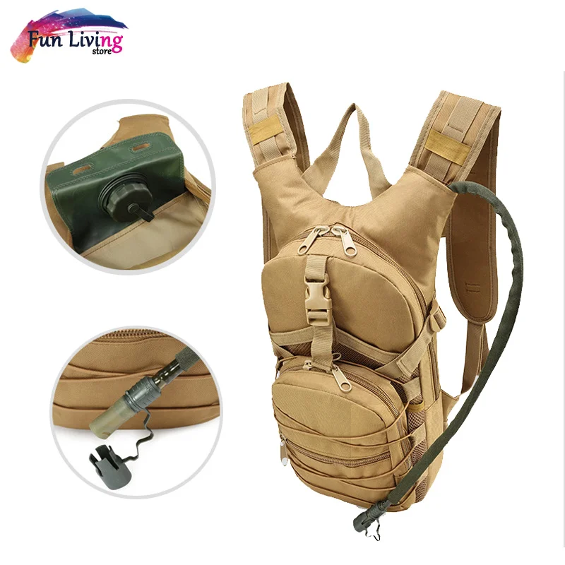 

Tactical Hydration Pack Sports Runner Backpack with 3L Leak-Proof Water Bladder Daypack for Hiking Cycling Running Hunting