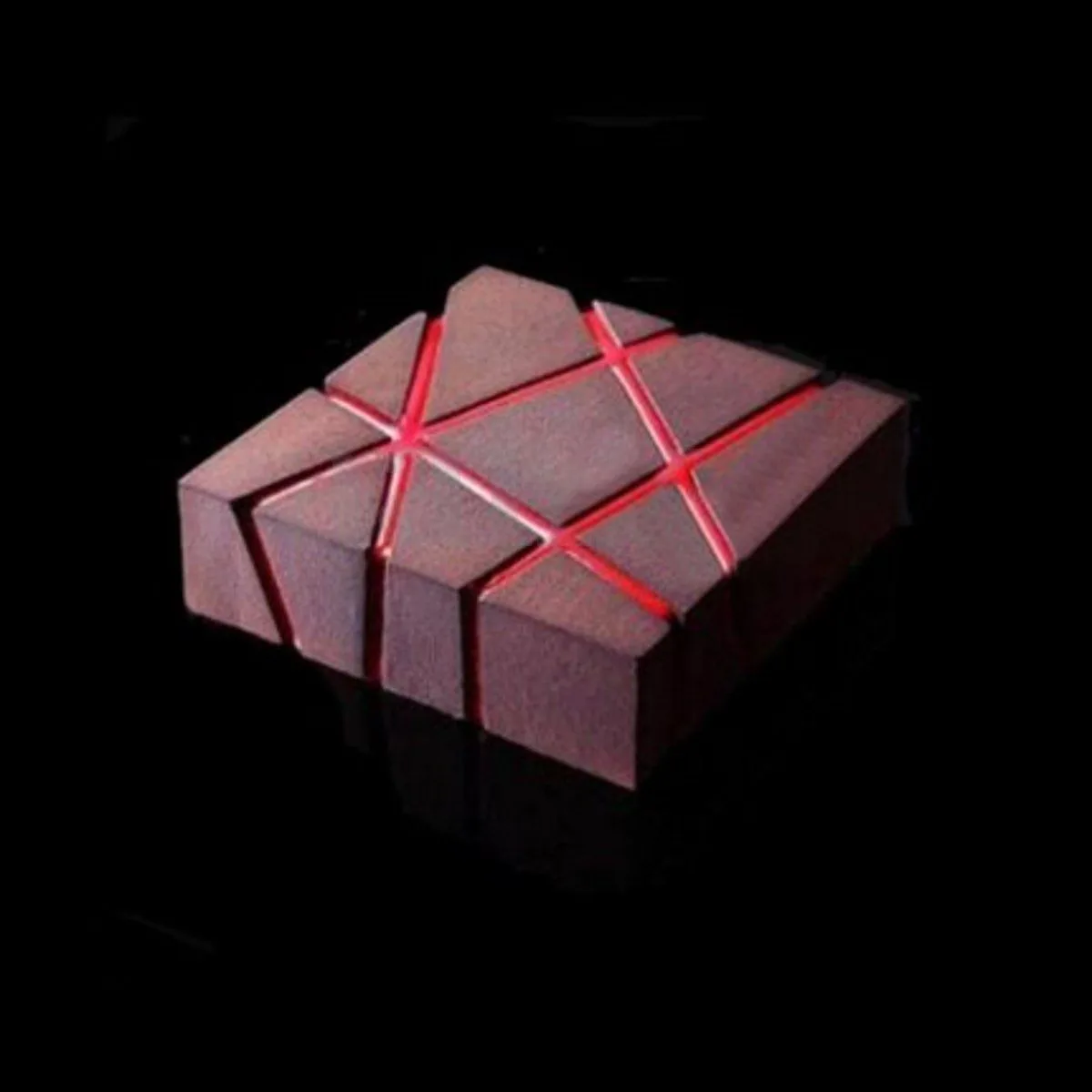 1pc Silicone Cube Magma Cake Mold Dessert Mousse Chocolate Baking Pan Tools White