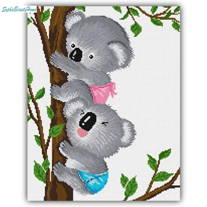 

Sophie Beauty Home Diy Diamond Painting Cute Panda Partner Pattern Cross Stitch Crystal 3D Diamond Embroidery Decorative Resin