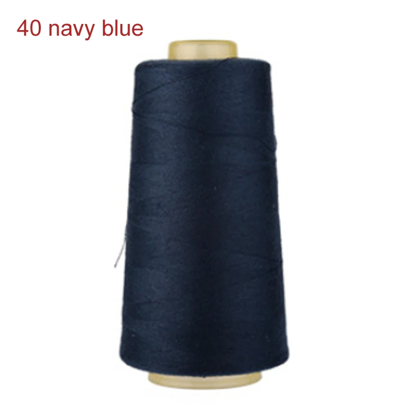 Платье рубашка Вышивание интимные аксессуары 3000 ярдов Длина промышленная нить для шитья машина полиэстер нитки Многоцветный 40 s/2 нитки - Цвет: 40 navy blue