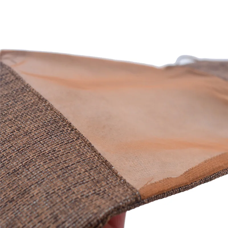 14x30 см натуральные джутовые подарочные пакеты коробка прозрачное окно Hessian