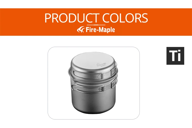 Fire Maple SnowTi 3 портативный Снежный титановый 1.3л Открытый походный горшок и 0.42л сковорода ультра-светильник походные горшки Набор FMC-ST3