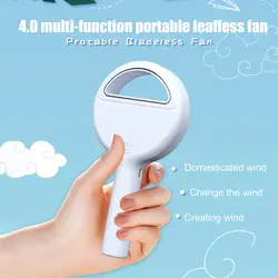 Мини портативный карманный безлопастной вентилятор ключ форма цветка необычный дизайн воздушный ручной дорожный холодильник Охлаждающие