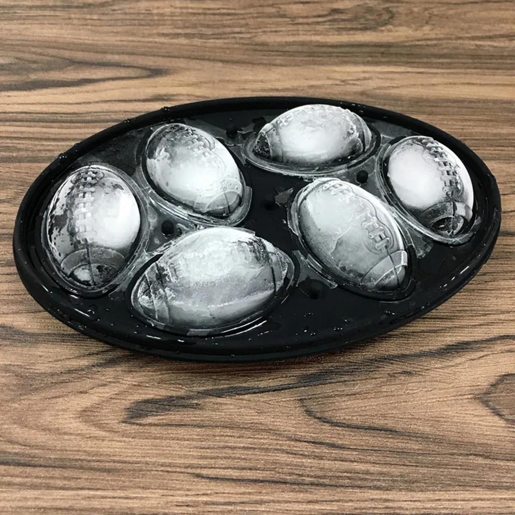 Виски 3D регби пивной куб Американский ледяной шар силиконовые решетки льда силиконовые формы поднос для льда DIY аксессуары для кухонного бара