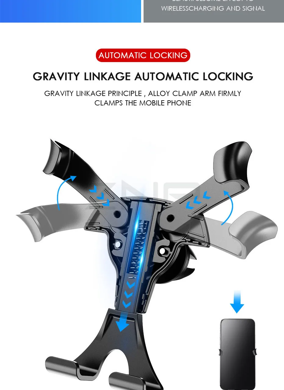 ZNP Автомобильный держатель для телефона, универсальный автомобильный держатель для телефона, Гравитационный держатель на вентиляционное отверстие, крепление для сотового телефона, подставка для iphone 8 XS Max samsung S9
