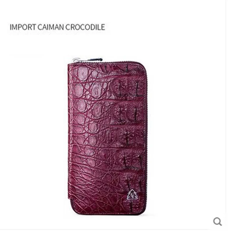 

gete Crocodile skin women handbag female Thai crocodile Leather long wallet women cluth bag