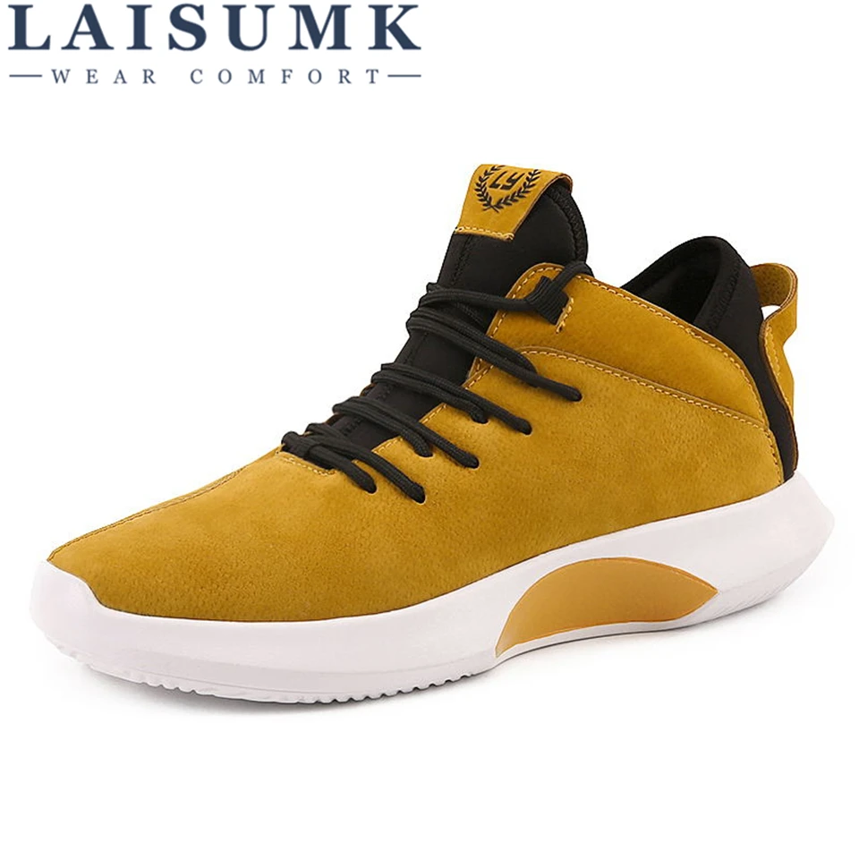 

2019 LAISUMK Men Casual Shoes Spring Lace-up High Style Canvas Fashion Trend Flats Non-slip Rubber Shoes Hot Sale Sneakers
