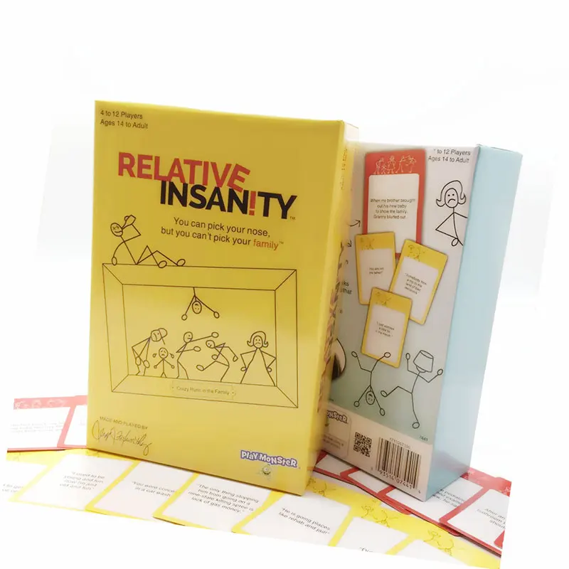 PlayMonster относительной Insanity Crazy вечерние Игра Головоломка Карты Семья вечерние интерактивные игрушки для детей