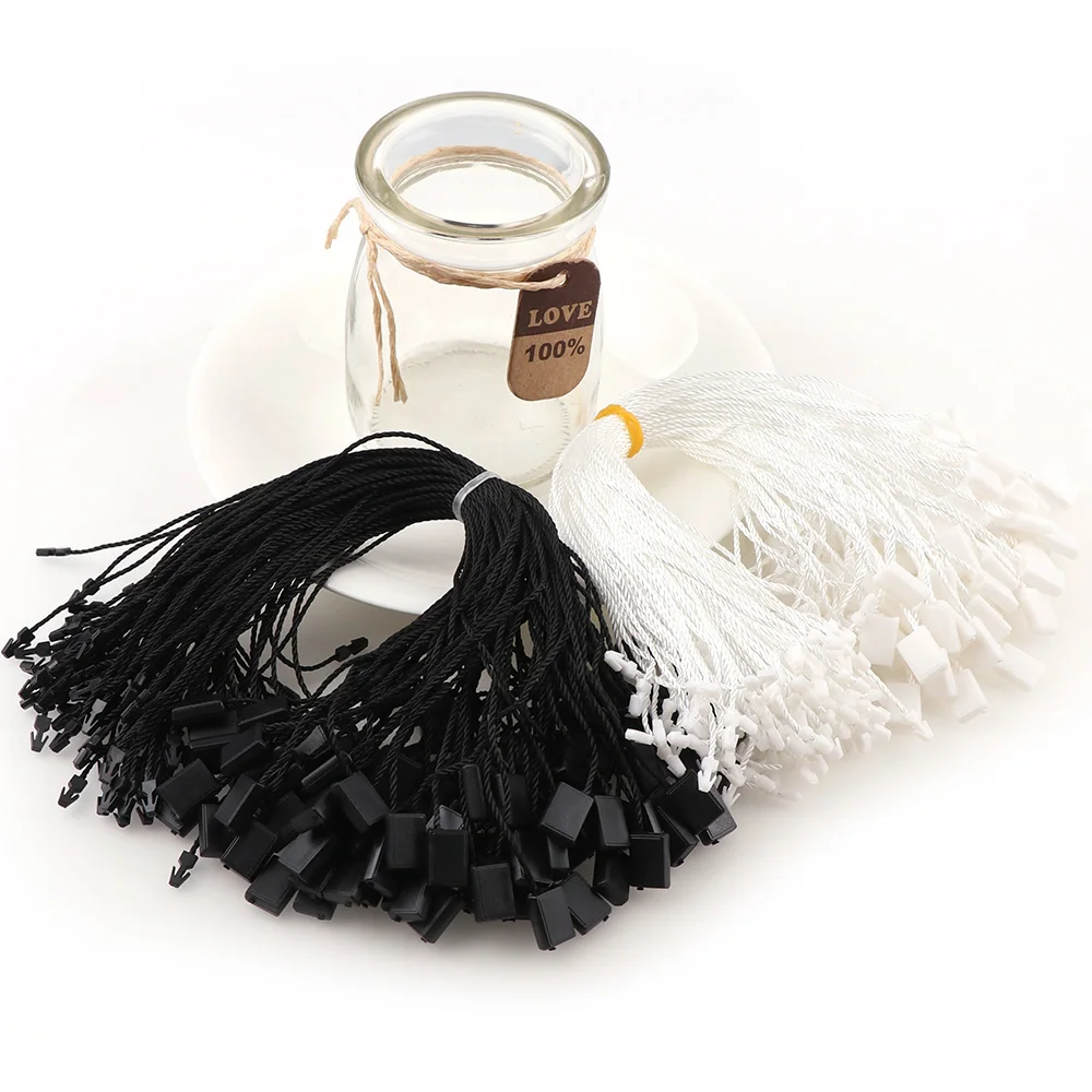 Clothing Labels 100Pcs Square Polyester Line Tag Rope Cords Hanging Tablet For Garment Bag Tags Cards DIY Clothing Accessories