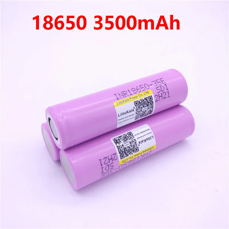 2 шт liitokala 3500mAh 13A разрядка INR18650 35E для INR18650-35E 18650 литий-ионная аккумуляторная батарея 3,7 v