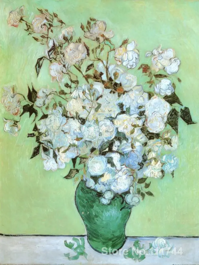 

Vincent Van Gogh paintings of A Vase of Roses c. impressionism art High quality Hand painted
