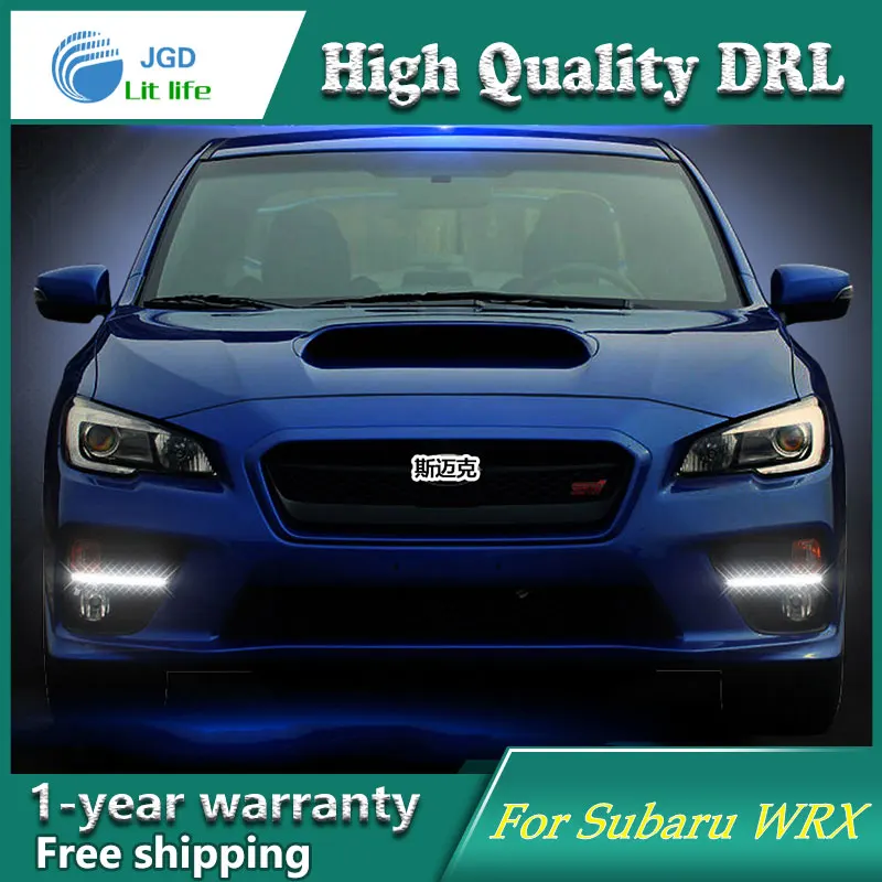 Free shipping !12V 6000k LED DRL Daytime running light case for Subaru WRX 2015 2016 fog lamp