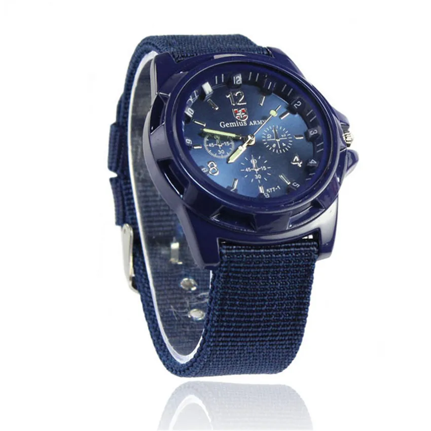 

#5001Fashion Gemius Army Racing Force Military Sport Men Officer Fabric Band Watch DROPSHIPPING New Freeshipping Hot Sales