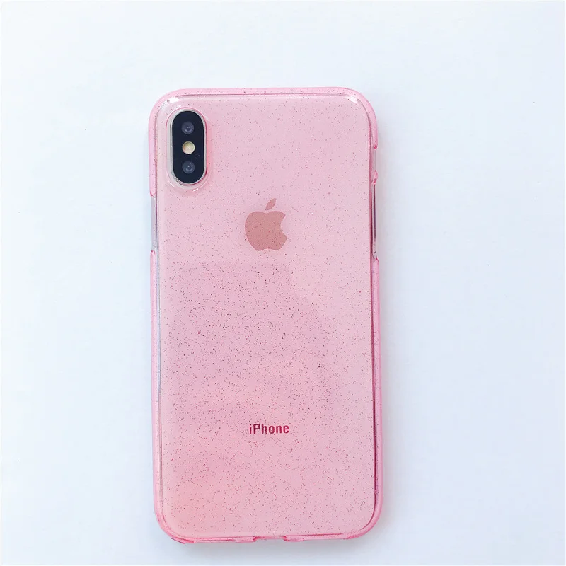 Прозрачный блестящий мягкий чехол LACK для телефона iPhone 11 11pro Max X XR XS 6 6S 7 8 Plus Модный