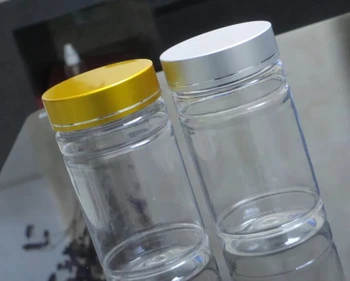 

50pcs 300ml Platic Pharmaceutical Medicine Capsule Bottle with Metal Cap Empty PET Liquid/Solid/Medical Refillable Container Jar