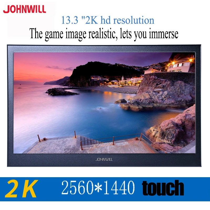 13 &quot2 K 2560*1440 Touch светодиодный портативный монитор HDMI USB ips 16:9 для мини ТВ PS3 PS4 Xbox