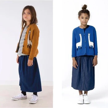 

New Baby Girls Sweater Children Clothes Toddler Girls Alpaca Jumper Knitwear Baby Long-Sleeve Cotton Cardigans Kids Sweater Coat