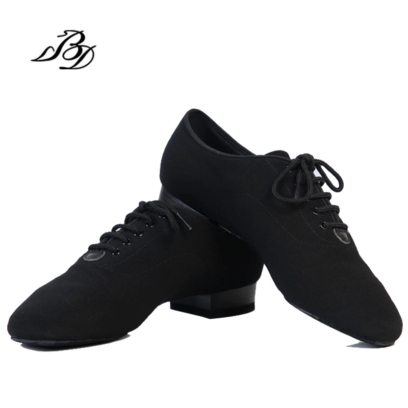 Ceny Buty do tańca nowoczesne męskie oryginalne skórzane marki kwadratowe BD 309 Party Ballroom buty w stylu latynoskim 317 miękka skóra bydlęca czarna BD 309 2.5 CM Hot