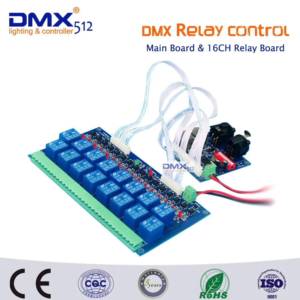 Бесплатная доставка релейный контроллер 16CH dmx512 (макс. 10A) переключатель dmx
