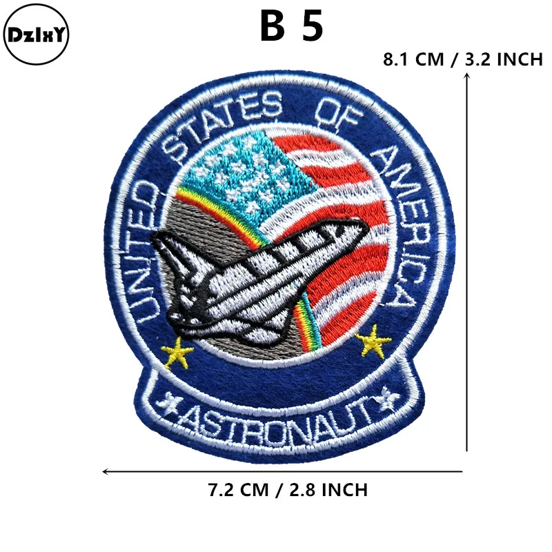 1 шт. UFO чужеродные железные нашивки для одежды наклейки астронавт полосы аппликации на одежду космическая планета вышитые значки - Цвет: 1-PCS-B-5