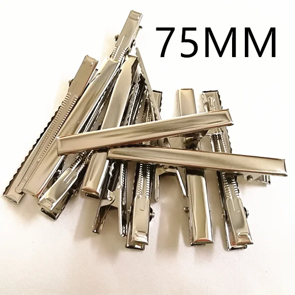 

10pcs 75mm Metal Clip Crocodile Duckbill Clip With Teeth Alligator Clips For DIY hair clips Jewelry accessories
