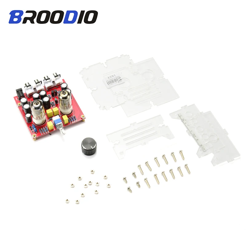 

Fever 6J1 Tube Amplifier Preamp Board A Volume Control Tone Preamp Board HIFI Amplifiers Dual Channel Amp Bile Buffer With Case