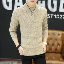Осенний мужской свитер, тонкий воротник, булавка, пуловер, мужской свитер, мужской