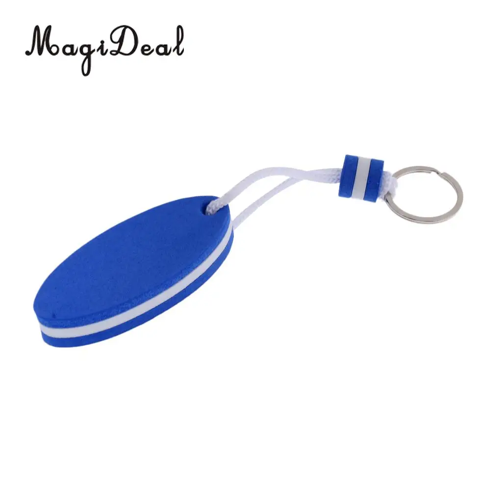 MagiDeal Top Quality 1Pc EVA Yachting Boating Floating Key Chain Key Ring Keyring Rowing Boat Acce- Surfboard Shape Blue 80x36mm
