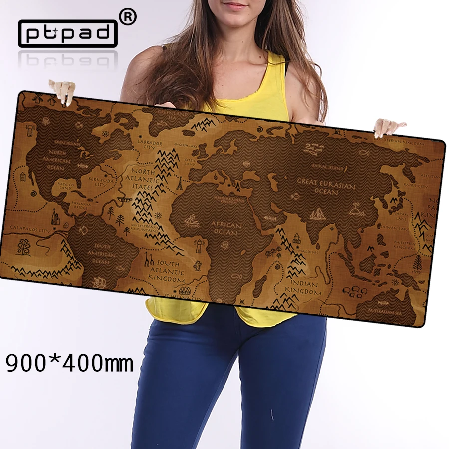 pbpad Fashion Old World Map mouse pad 2017 new large pad to mouse notbook computer mousepad