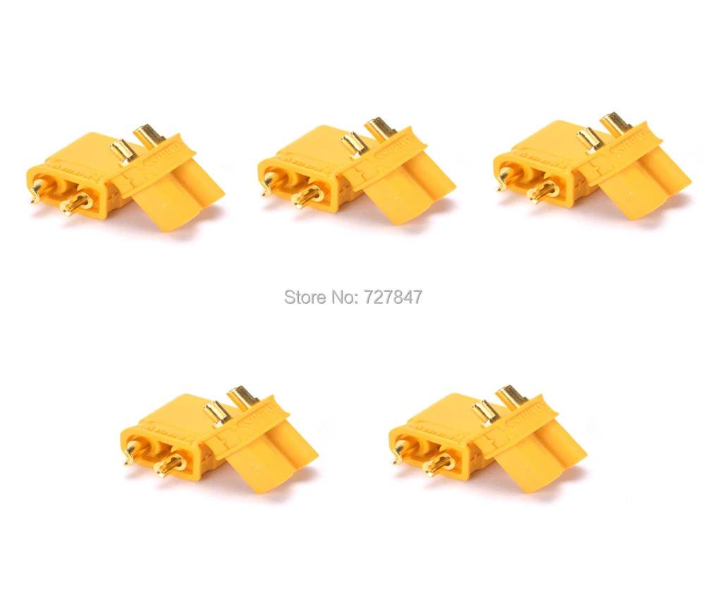 

Hot sell XT30 2mm Golden Connector / Plug Set for RC Mini Quadcopter Multicopter Airplane
