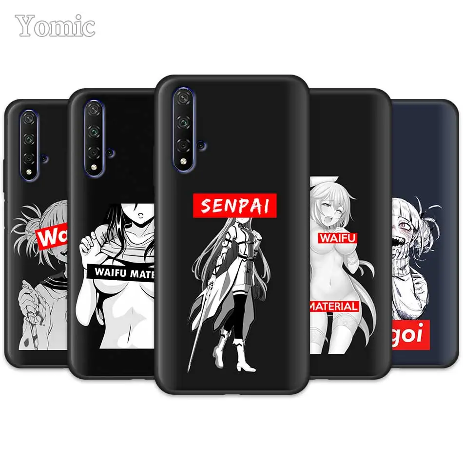 

Silicone Mobile Phone Case for Huawei Honor 20 Pro 9 10 20 Lite 7A 7C 7S 8A Pro 8X 8C 8S Sugoi Senpai Anime waifu TPU Case Cover