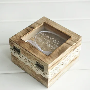 

Personalized Ring Box,Wooden Ring Beaer Box,Rustic Wedding Ring Holder,Custom Engraved Ring Box