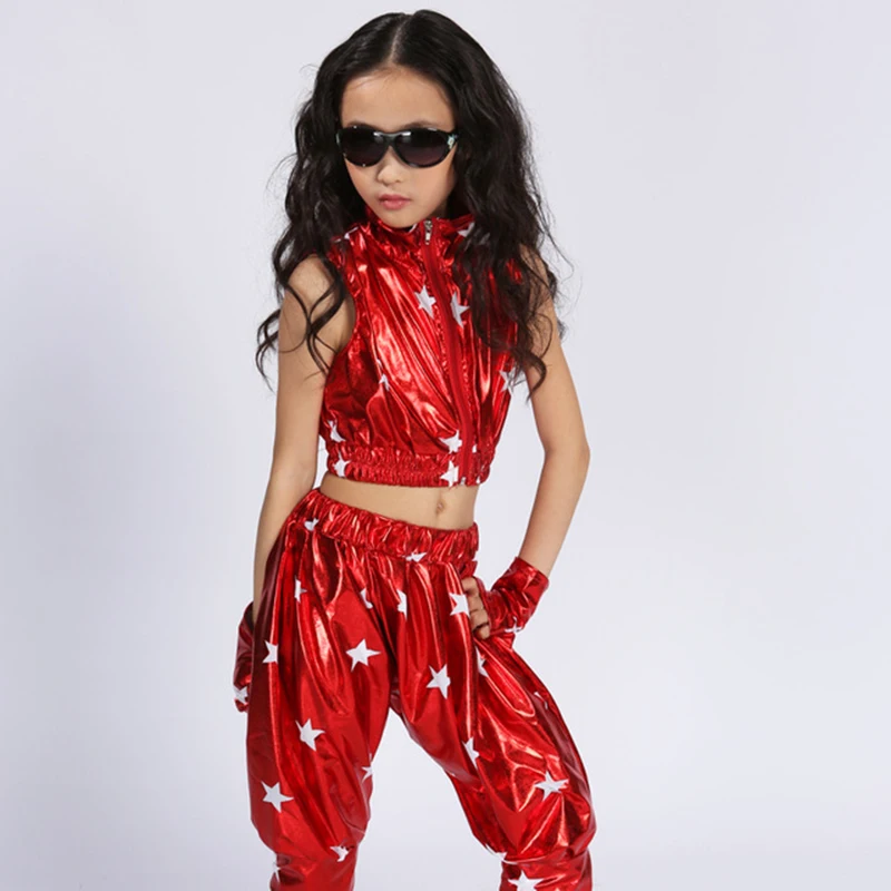 

Modern Hip Hop Jazz Dance Suit for Children Performance Dance wear
